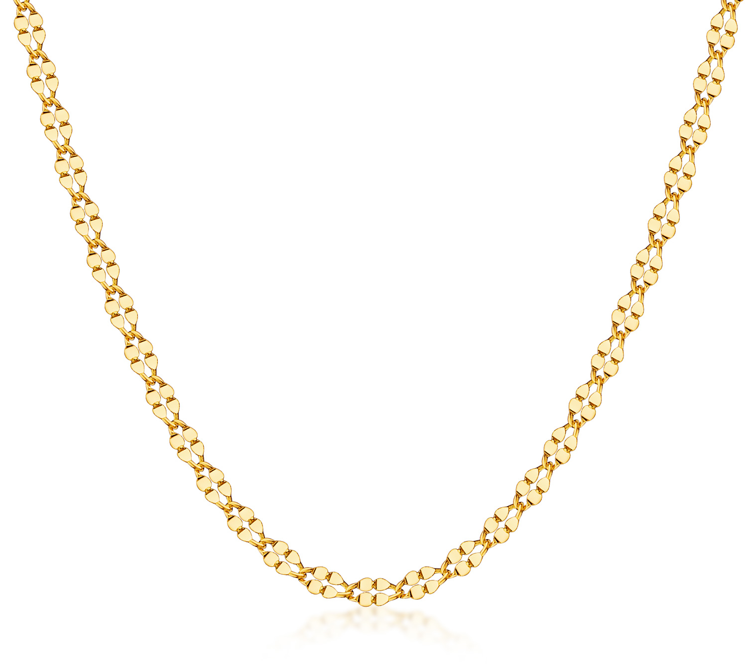 Plättchenkette 3mm breit 42/45cm lang Gold 333/000 - Bild 2