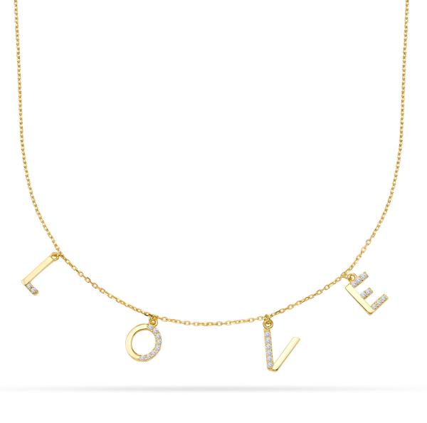Collier LOVE 24 Zirkonia Gold 333/000 - Bild 2
