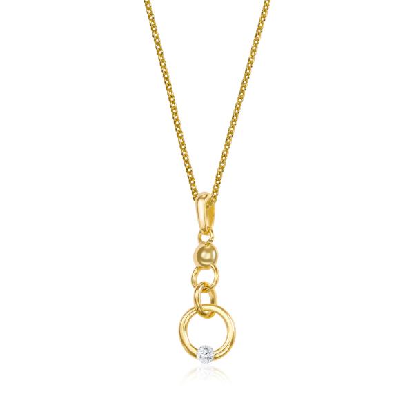 Anhänger Kreise mit Zirkonia Gold 333/000 - Bild 2