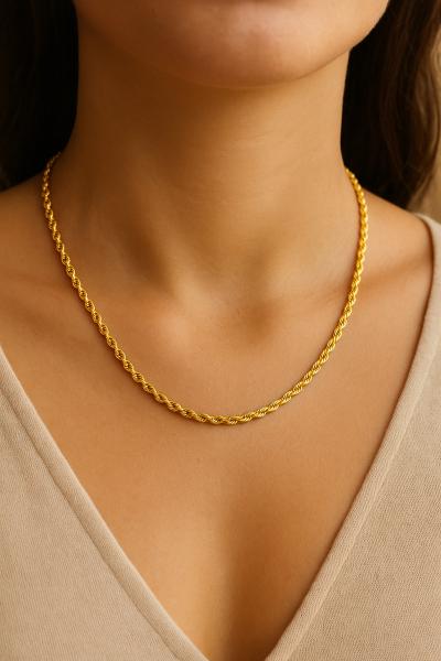 Kordelkette 2.2mm breit massiv 45cm lang Gold 585/000 - Bild 2