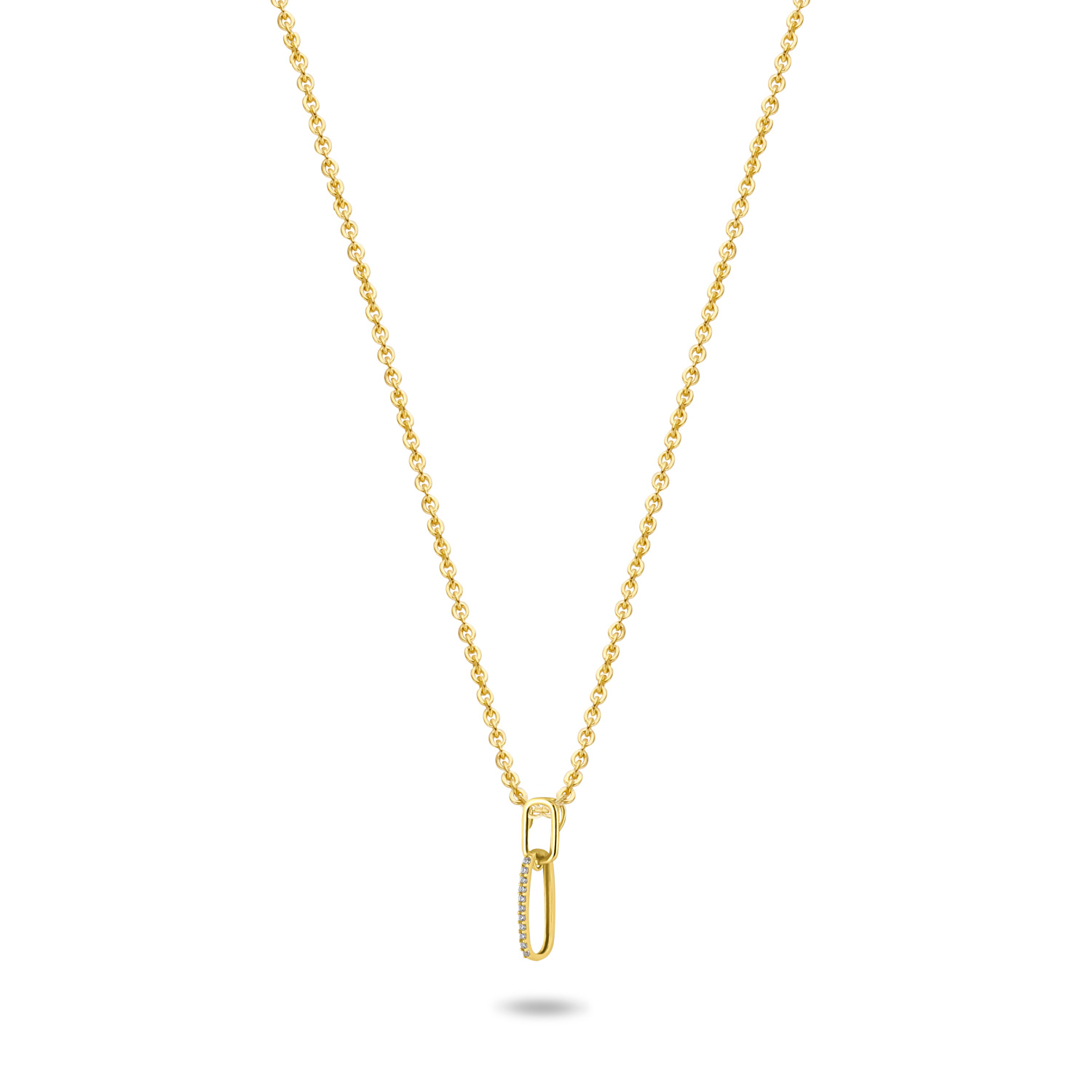 Collier mit Anhänger 11 Zirkonia Gold 585/000 - Bild 2