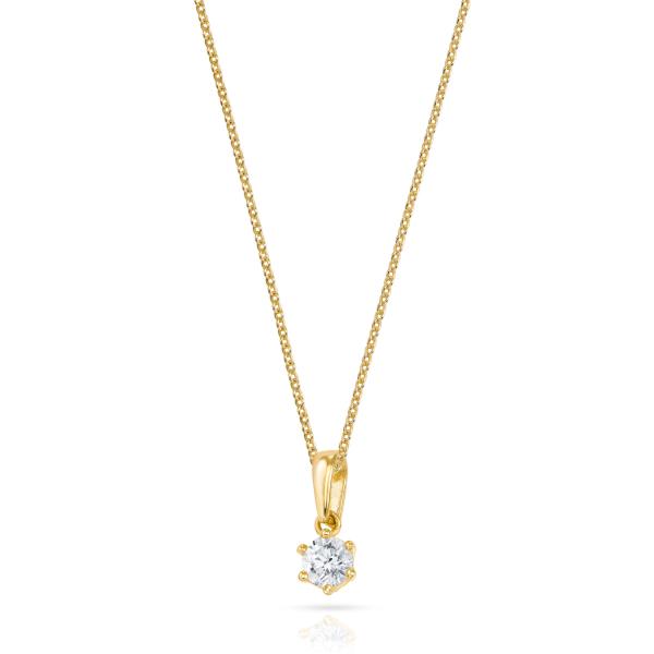 Anhänger Solitär Zirkonia Gold 333/000 - Bild 2