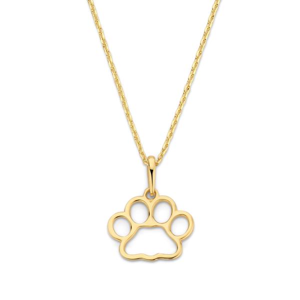 Collier mit Anhänger Hundepfote Gold 585/000 - Bild 2