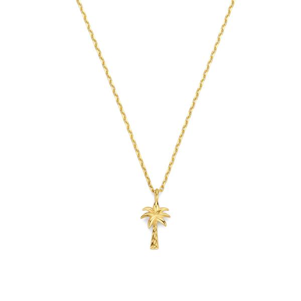 Collier mit Anhänger Palme Gold 585/000 - Bild 2