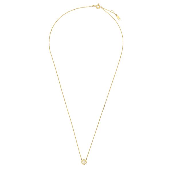 Collier mit Anhänger Klee Gold 585/000 - Bild 2