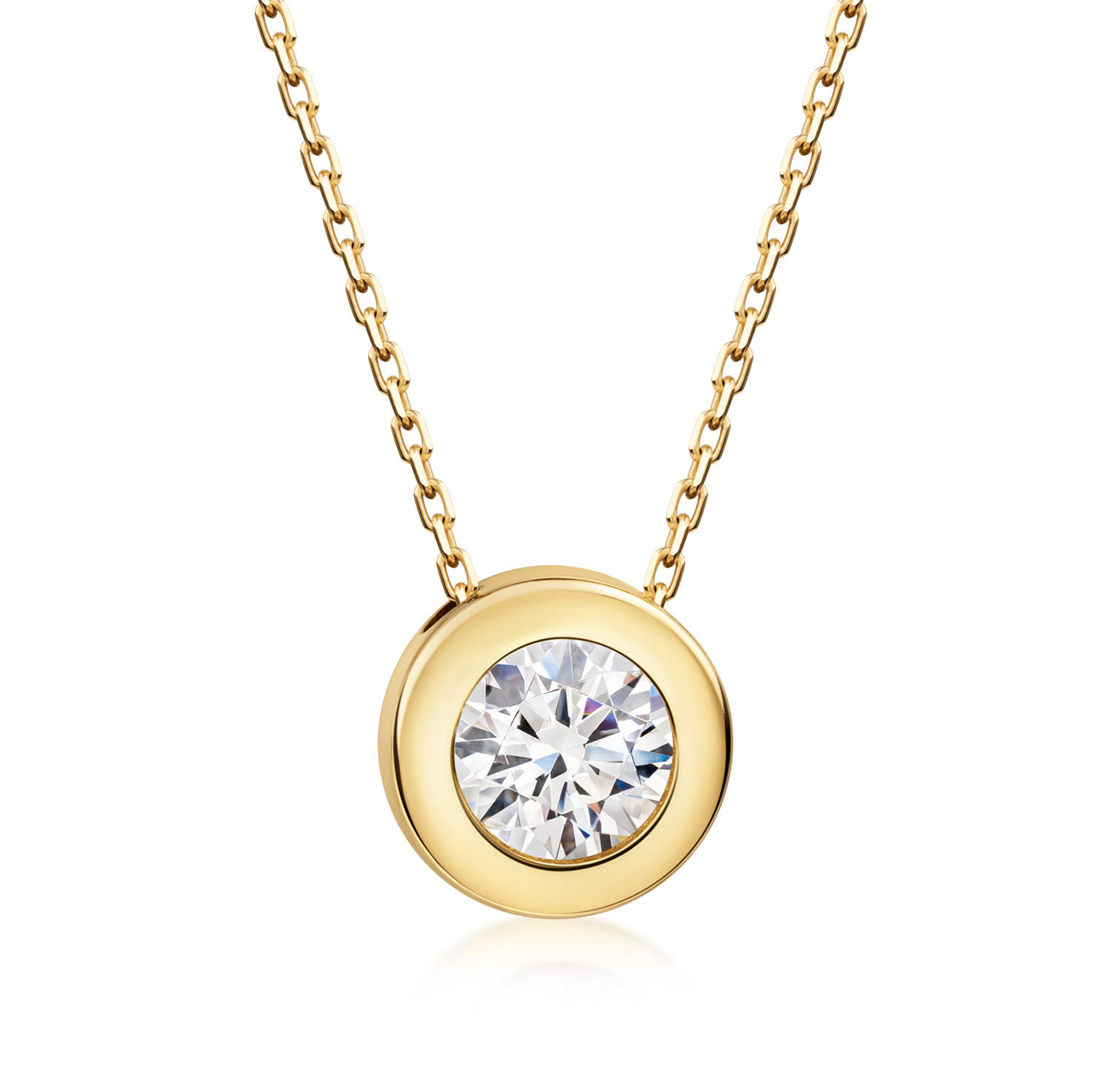 Collier mit Zirkonia 5mm Gold 333/000 - Bild 2