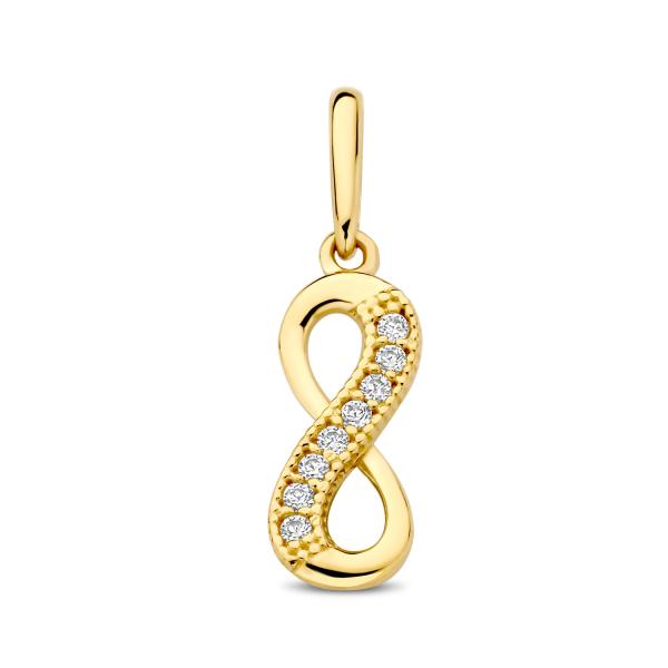 Anhänger Infinity 8 Zirkonia Gold 585/000 - Bild 2