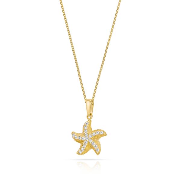 Anhänger Seestern 21 Zirkonia Gold 333/000 - Bild 2