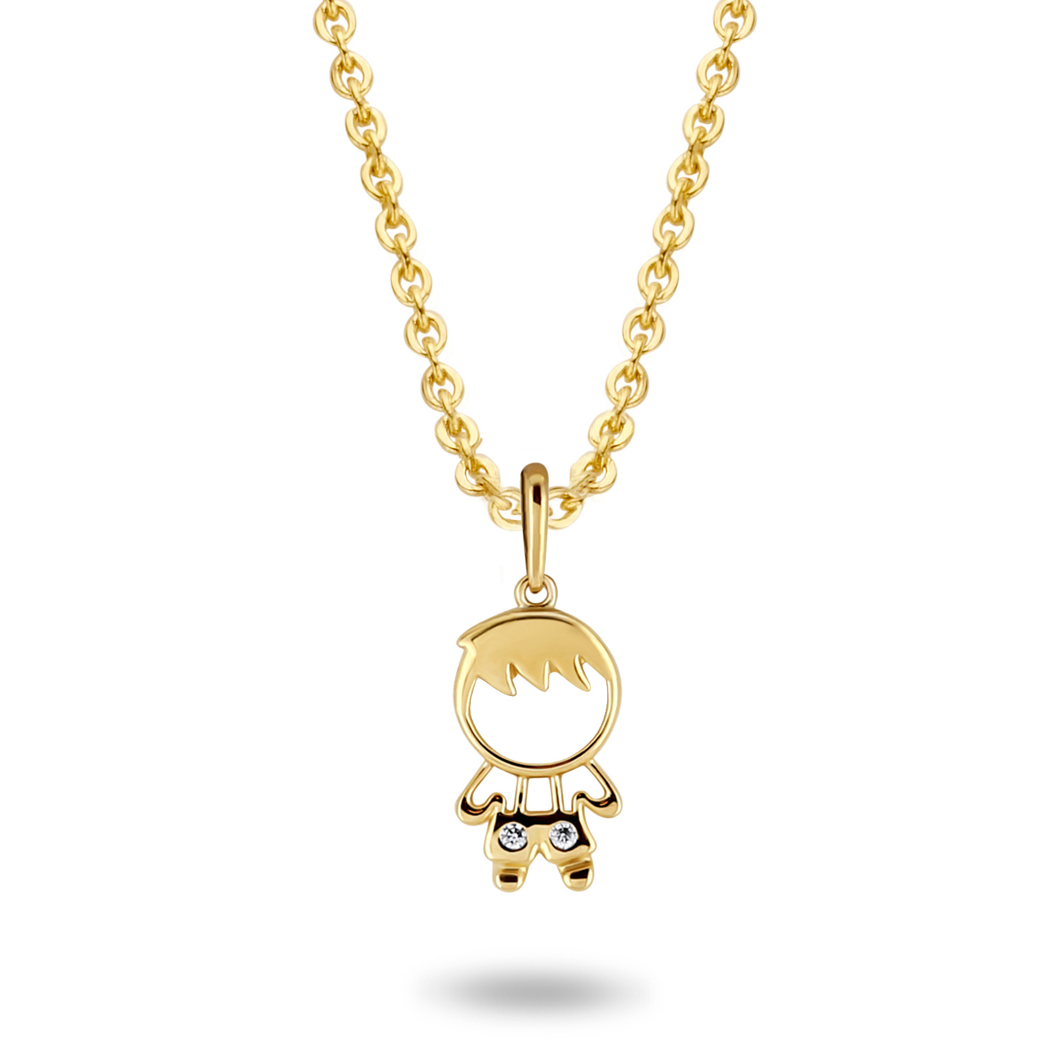Collier Boy mit Zirkonia Gold 585/000 - Bild 2