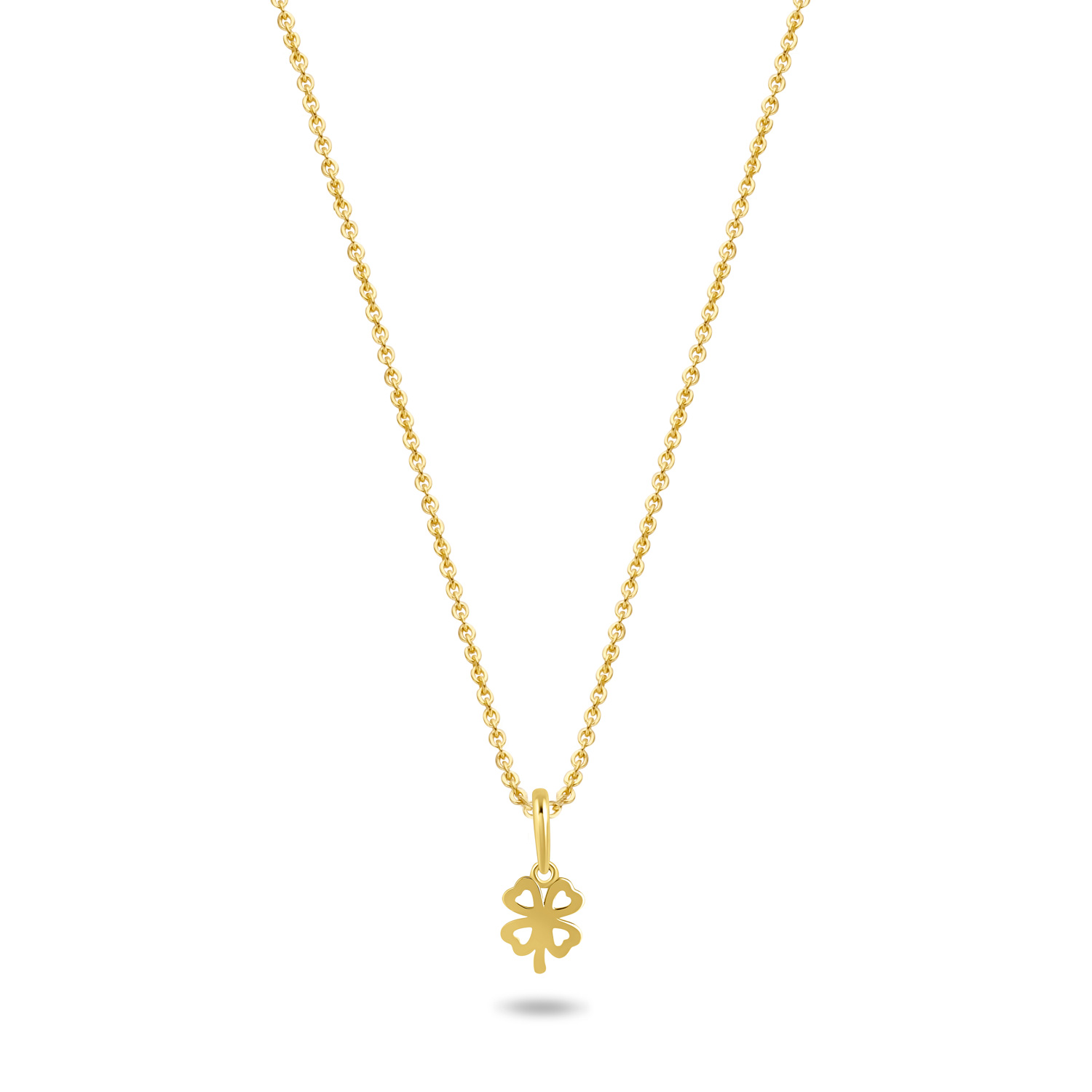 Collier mit Anhänger Kleeblatt Gold 585/000 - Bild 2