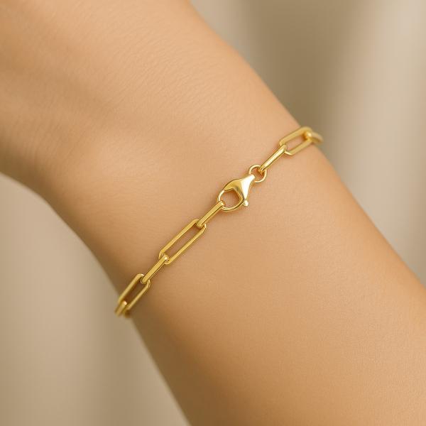 Paperclip Armband 19cm lang Gold 333/000 - Bild 2