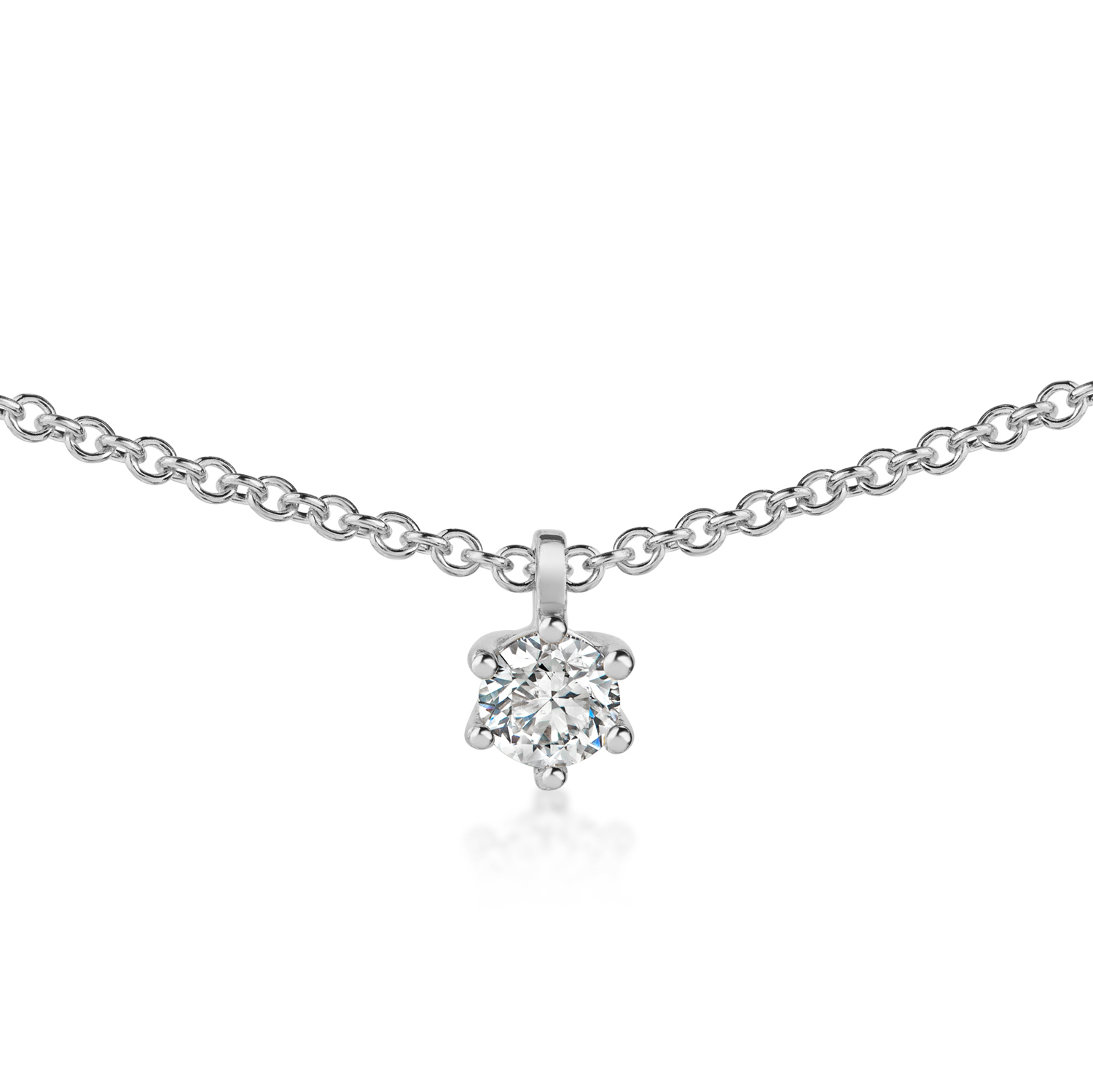 Lovebird Collier mit Brillant 0,20 ct. Weißgold 585/000 - Bild 2