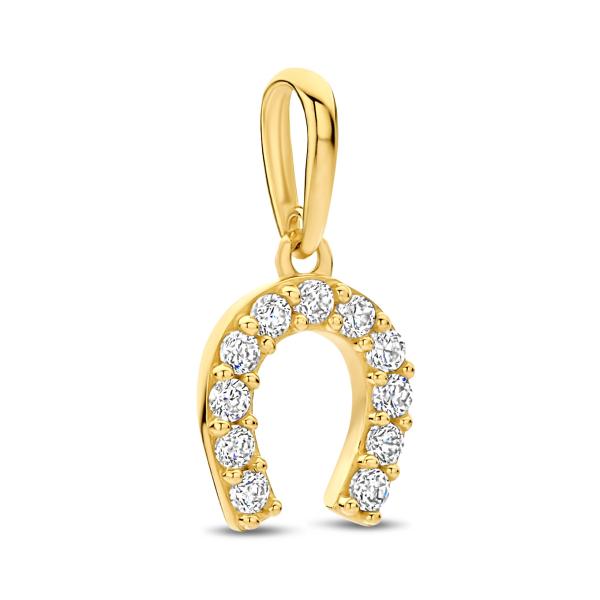 Anhänger Hufeisen 11 Zirkonia Gold 585/000 - Bild 2