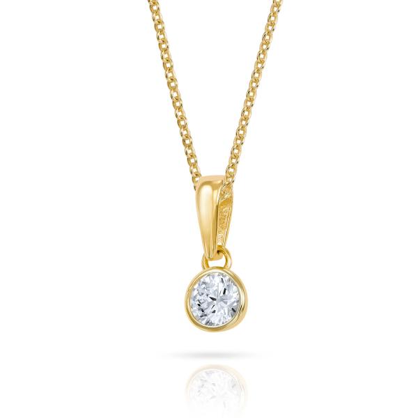 Anhänger Solitär Zirkonia Gold 333/000 - Bild 2