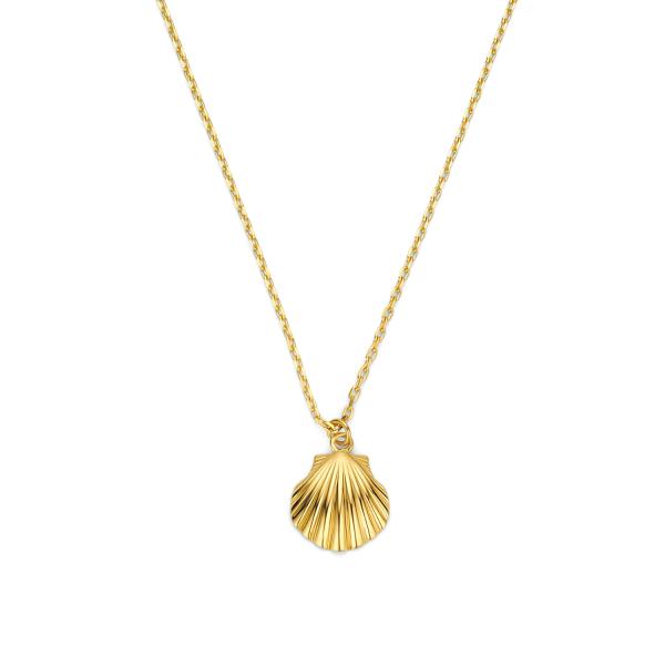 Collier mit Anhänger Muschel Gold 585/000 - Bild 2