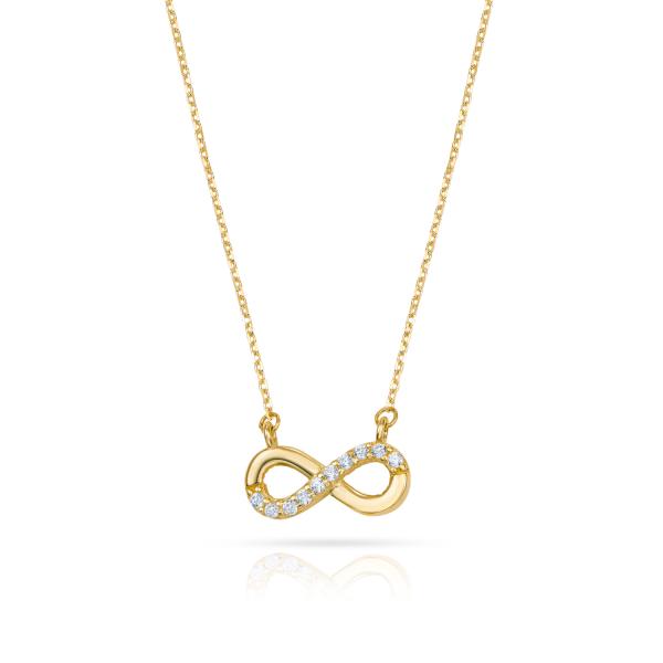 Collier Endless 10 Zirkonia Gold 333/000 - Bild 2