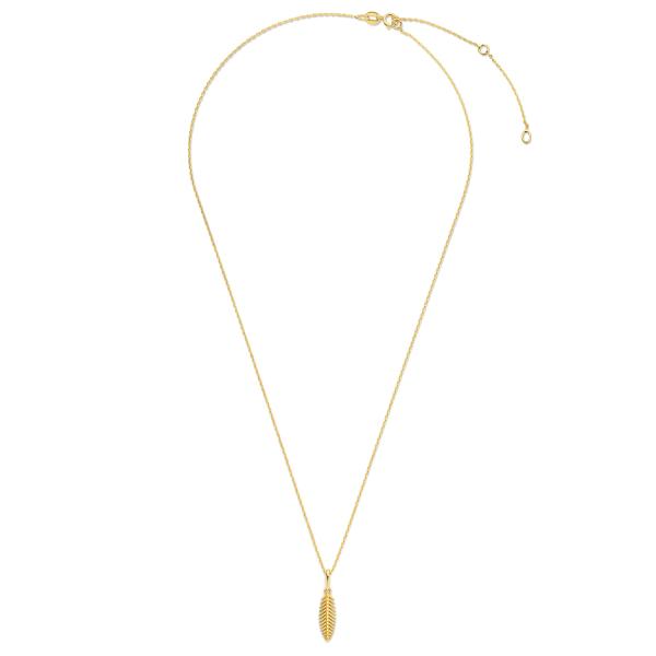 Collier mit Anhänger Feder Gold 585/000 - Bild 2