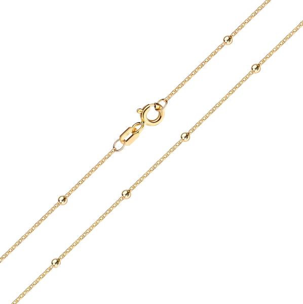 Armband Ankerkette rund mit Kugeln 19/17cm Gold 333/000 - Bild 2