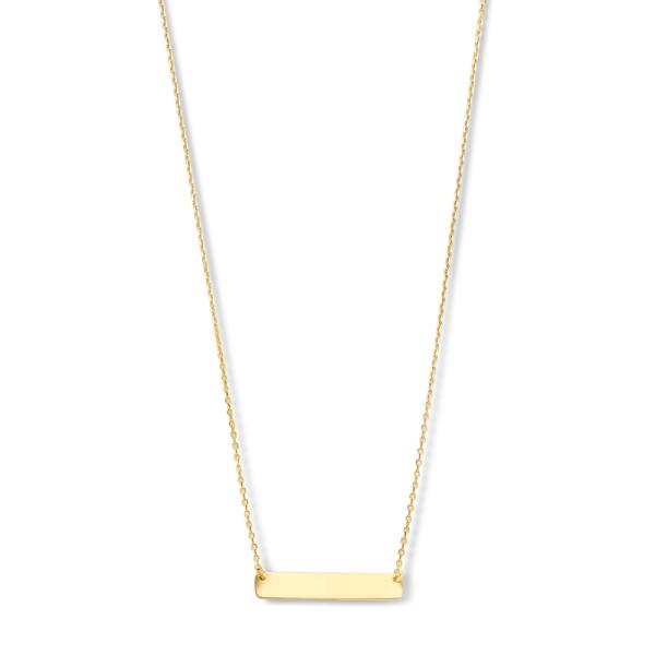 Collier mit Gravurplatte 17 x 3,7mm Gold 585/000 - Bild 2
